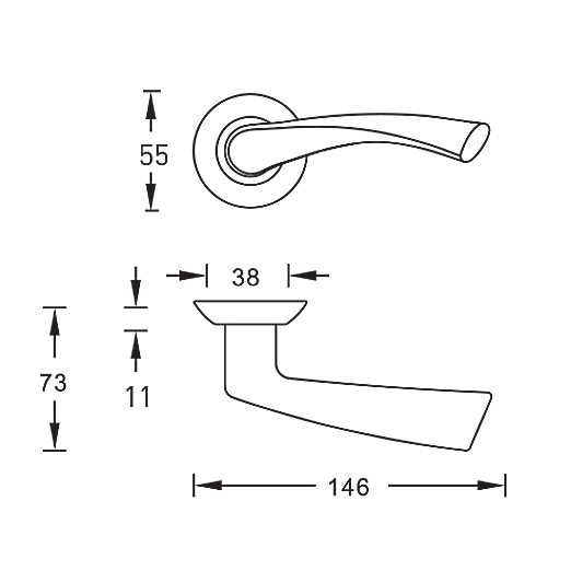 картинка Ручка ARCHIE SILLUR X11 S.CHROME (матовый хром)