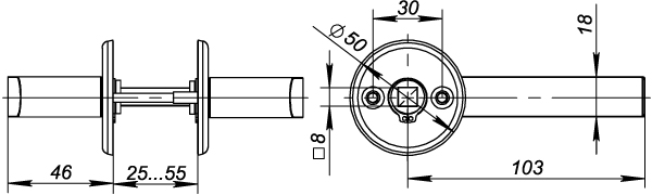 картинка Ручки раздельные H-0661-CP (хром) подвес