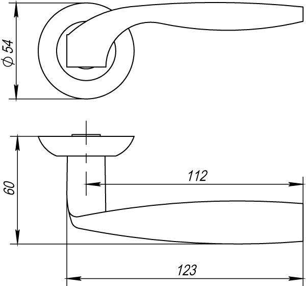 картинка Ручка раздельная BOSTON AR SN/CP-3 матовый никель/хром, квадрат 8x140 мм, стяжки M4(10*50*50)