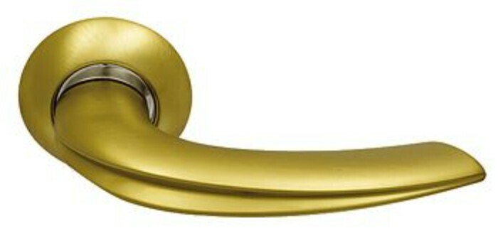картинка Ручка дверная SILLUR 120 S.GOLD/P.GOLD (матовое золото\ золото блестящее)